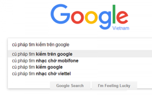 cú pháp tiềm kiếm trên google